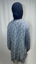 Tunique robe a motif et manche boufante 