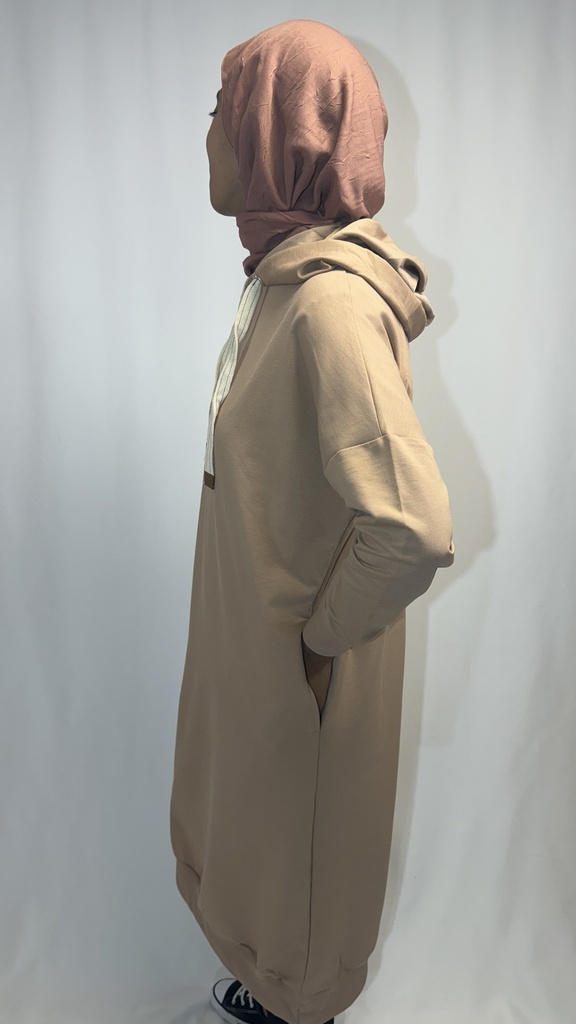 Tunique sweat à capuche