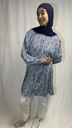 Tunique robe à motif et manches bouffantes 