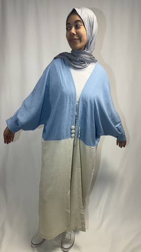 [48-BL-11-8] kimono bicolore